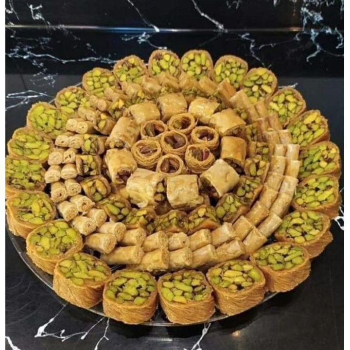 Arabic sweets 500g  مشكل بقلاوة بالفستق اكسترا